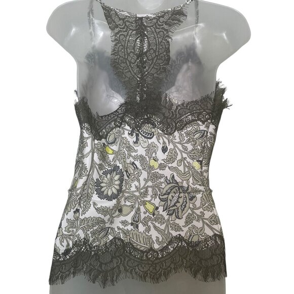 Gold Hawk Green Lace Racerback Silk Cami Top Medium NWT $216 - Picture 6 of 6